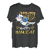 Happy Hanucat Hanukkah Jüdische Katzen Menora Chanukka Kerze T-Shirt