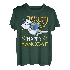 Happy Hanucat Hanukkah Jüdische Katzen Menora Chanukka Kerze T-Shirt