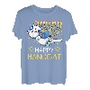 Happy Hanucat Hanukkah Jüdische Katzen Menora Chanukka Kerze T-Shirt