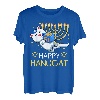Happy Hanucat Hanukkah Jüdische Katzen Menora Chanukka Kerze T-Shirt