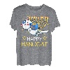 Happy Hanucat Hanukkah Jüdische Katzen Menora Chanukka Kerze T-Shirt