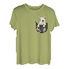 Lustiger Bullterrier in der Tasche für Bullterrier Liebhaber T-Shirt
