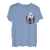 Lustiger Bullterrier in der Tasche für Bullterrier Liebhaber T-Shirt