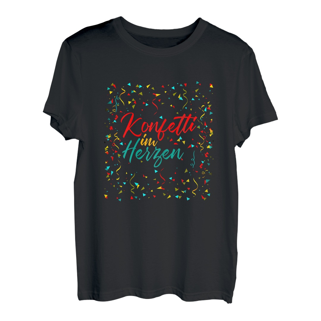 Damen Fasching &amp; Karneval - Konfetti im Herzen Kostüm T-Shirt