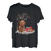 Cavapoo Weihnachtsbaum mit Hund im Schnee T-Shirt