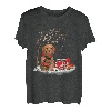 Cavapoo Weihnachtsbaum mit Hund im Schnee T-Shirt