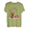 Cavapoo Weihnachtsbaum mit Hund im Schnee T-Shirt