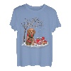 Cavapoo Weihnachtsbaum mit Hund im Schnee T-Shirt