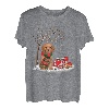 Cavapoo Weihnachtsbaum mit Hund im Schnee T-Shirt