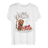 Cavapoo Weihnachtsbaum mit Hund im Schnee T-Shirt