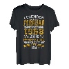 Geschenk zum 65. Geburtstag Jahrgang 1958 Februar lustiges T-Shirt