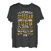 Geschenk zum 65. Geburtstag Jahrgang 1958 Februar lustiges T-Shirt