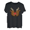 Lustiger Rudolph-Weihnachts-Hip-Hop-Gangster, 90er-Jahre, Rot T-Shirt