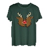 Lustiger Rudolph-Weihnachts-Hip-Hop-Gangster, 90er-Jahre, Rot T-Shirt