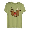 Lustiger Rudolph-Weihnachts-Hip-Hop-Gangster, 90er-Jahre, Rot T-Shirt