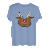 Lustiger Rudolph-Weihnachts-Hip-Hop-Gangster, 90er-Jahre, Rot T-Shirt