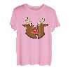 Lustiger Rudolph-Weihnachts-Hip-Hop-Gangster, 90er-Jahre, Rot T-Shirt