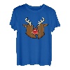 Lustiger Rudolph-Weihnachts-Hip-Hop-Gangster, 90er-Jahre, Rot T-Shirt