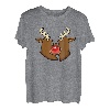 Lustiger Rudolph-Weihnachts-Hip-Hop-Gangster, 90er-Jahre, Rot T-Shirt