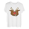 Lustiger Rudolph-Weihnachts-Hip-Hop-Gangster, 90er-Jahre, Rot T-Shirt