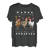 Lustiger Huhn Weihnachtsmann Heu Baum Weihnachten Pullover Xmas Hühner T-Shirt