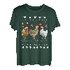 Lustiger Huhn Weihnachtsmann Heu Baum Weihnachten Pullover Xmas Hühner T-Shirt