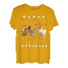 Lustiger Huhn Weihnachtsmann Heu Baum Weihnachten Pullover Xmas Hühner T-Shirt