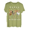 Lustiger Huhn Weihnachtsmann Heu Baum Weihnachten Pullover Xmas Hühner T-Shirt