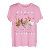 Lustiger Huhn Weihnachtsmann Heu Baum Weihnachten Pullover Xmas Hühner T-Shirt