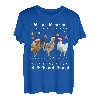 Lustiger Huhn Weihnachtsmann Heu Baum Weihnachten Pullover Xmas Hühner T-Shirt