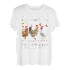 Lustiger Huhn Weihnachtsmann Heu Baum Weihnachten Pullover Xmas Hühner T-Shirt