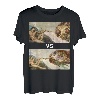 Fliegendes Spaghettimonster VS Erschaffung von Adam komisch T-Shirt