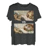 Fliegendes Spaghettimonster VS Erschaffung von Adam komisch T-Shirt