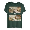 Fliegendes Spaghettimonster VS Erschaffung von Adam komisch T-Shirt