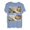 Fliegendes Spaghettimonster VS Erschaffung von Adam komisch T-Shirt