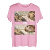 Fliegendes Spaghettimonster VS Erschaffung von Adam komisch T-Shirt
