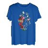 Anatomisches Herz und Blumen zeigen Ihre Liebe Frauen Männer T-Shirt