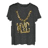 New York City Golden Hip Hop Halskette Kette Outfit Grafik T-Shirt