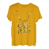 New York City Golden Hip Hop Halskette Kette Outfit Grafik T-Shirt