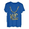 New York City Golden Hip Hop Halskette Kette Outfit Grafik T-Shirt