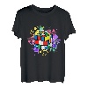 Bunte Wettbewerbs-Puzzle-Speedcubing-Grafiken T-Shirt