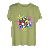Bunte Wettbewerbs-Puzzle-Speedcubing-Grafiken T-Shirt