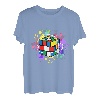 Bunte Wettbewerbs-Puzzle-Speedcubing-Grafiken T-Shirt