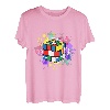 Bunte Wettbewerbs-Puzzle-Speedcubing-Grafiken T-Shirt