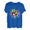 Bunte Wettbewerbs-Puzzle-Speedcubing-Grafiken T-Shirt