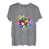 Bunte Wettbewerbs-Puzzle-Speedcubing-Grafiken T-Shirt