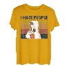 Ich hasse Menschen Bull Terrier Hass Retro Vintage T-Shirt