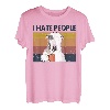 Ich hasse Menschen Bull Terrier Hass Retro Vintage T-Shirt