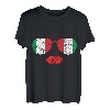 Italienische Sonnenbrille Kuss Lippen Italien Flagge T-Shirt