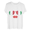 Italienische Sonnenbrille Kuss Lippen Italien Flagge T-Shirt